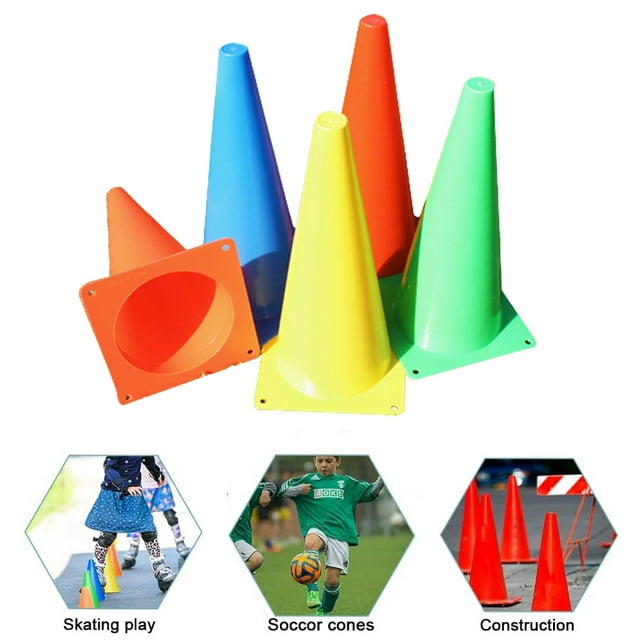 Uehgn 9 inch Traffic Cones, Plastic Sports Cones, Soccer Training Cones for Indoor/Outdoor