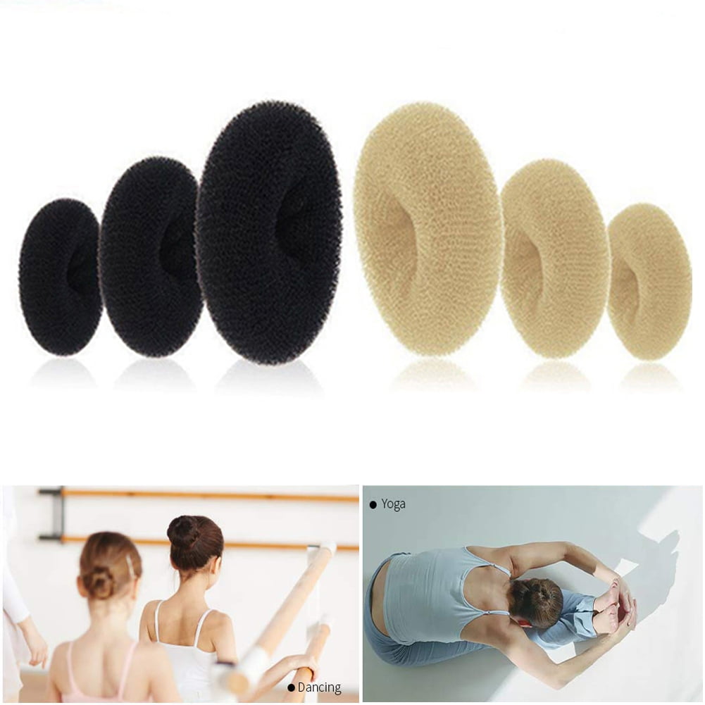 Uehgn Hair Bun Shaper Donut Bun Maker, Extralarge, Medium, Small