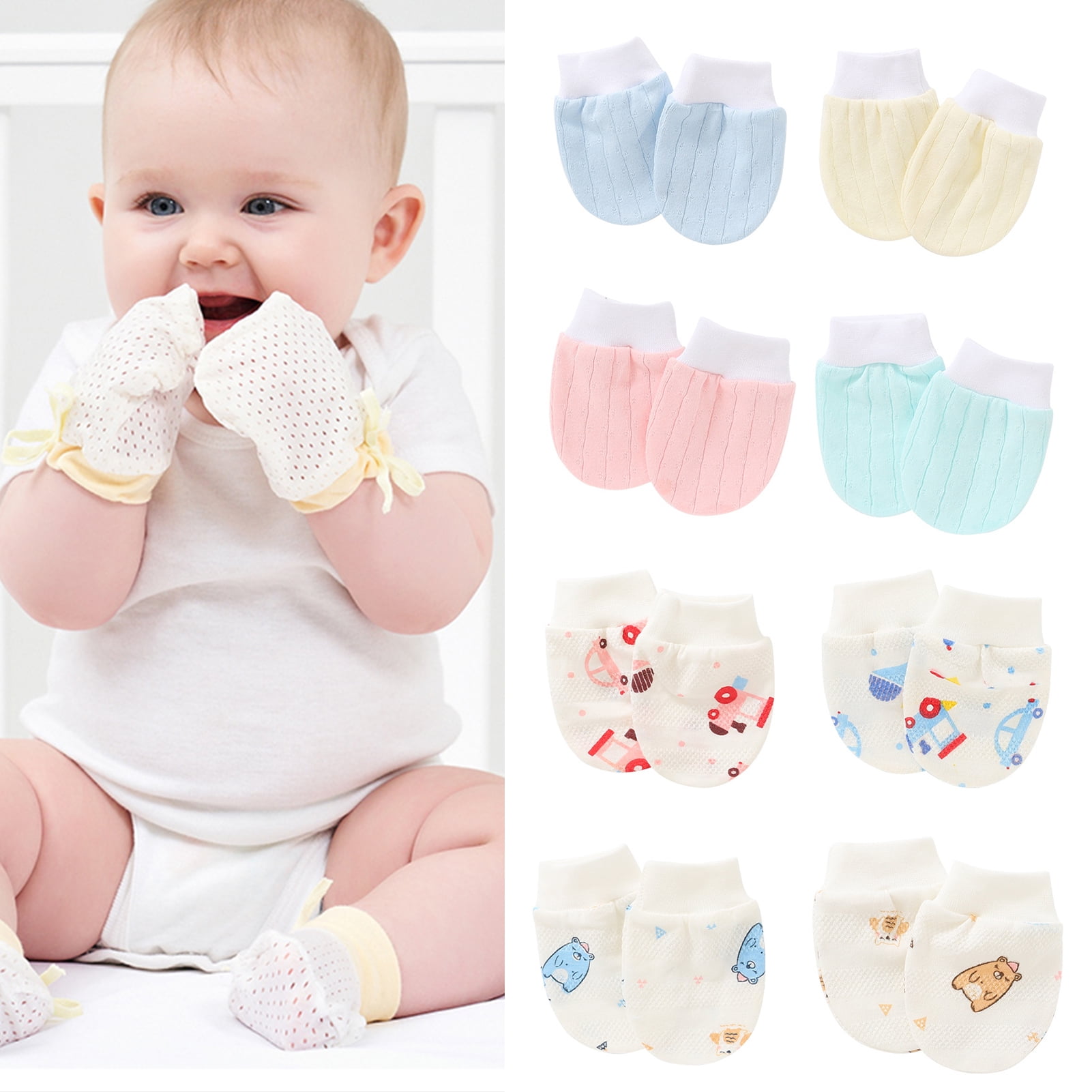 Bamboo Baby Mittens To Prevent Scratching Soft Bamboo Baby Mittens
