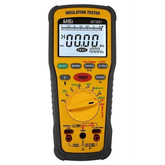 Uei Test Instruments Advanced Insulation Tester,1000 AC/DC IRT807