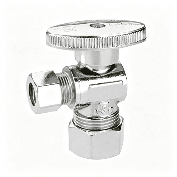 Ueljzpe 1/4 Quarter Turn Brass Angle Stop Valve 1/2
