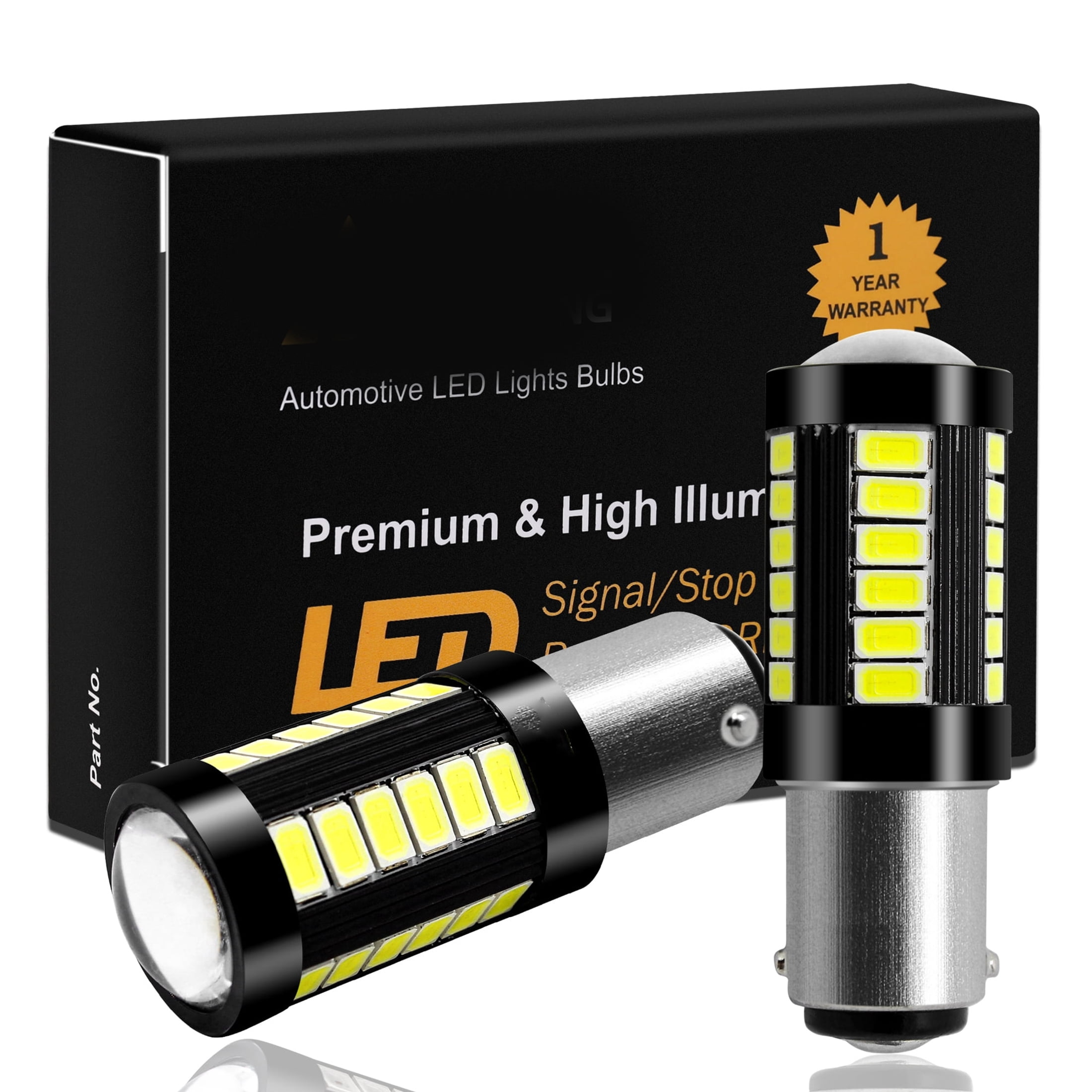 Ueljzpe BAY15D 1157 LED Strobe Brake Lights Flashing Stop Bulbs, Ultra ...