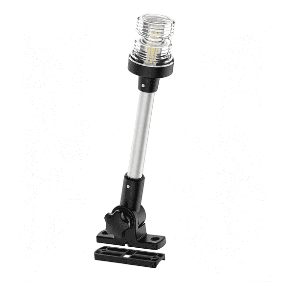 Ueljzpe Boat Stern Light, Bimini Top Led Anchor Light, Boat Accessories | Vertical Swing, Ip67 Waterproof, 2Nm 360Navigation, Extra Wires, Aluminum Alloy, Pontoon, Yacht, Marine Use