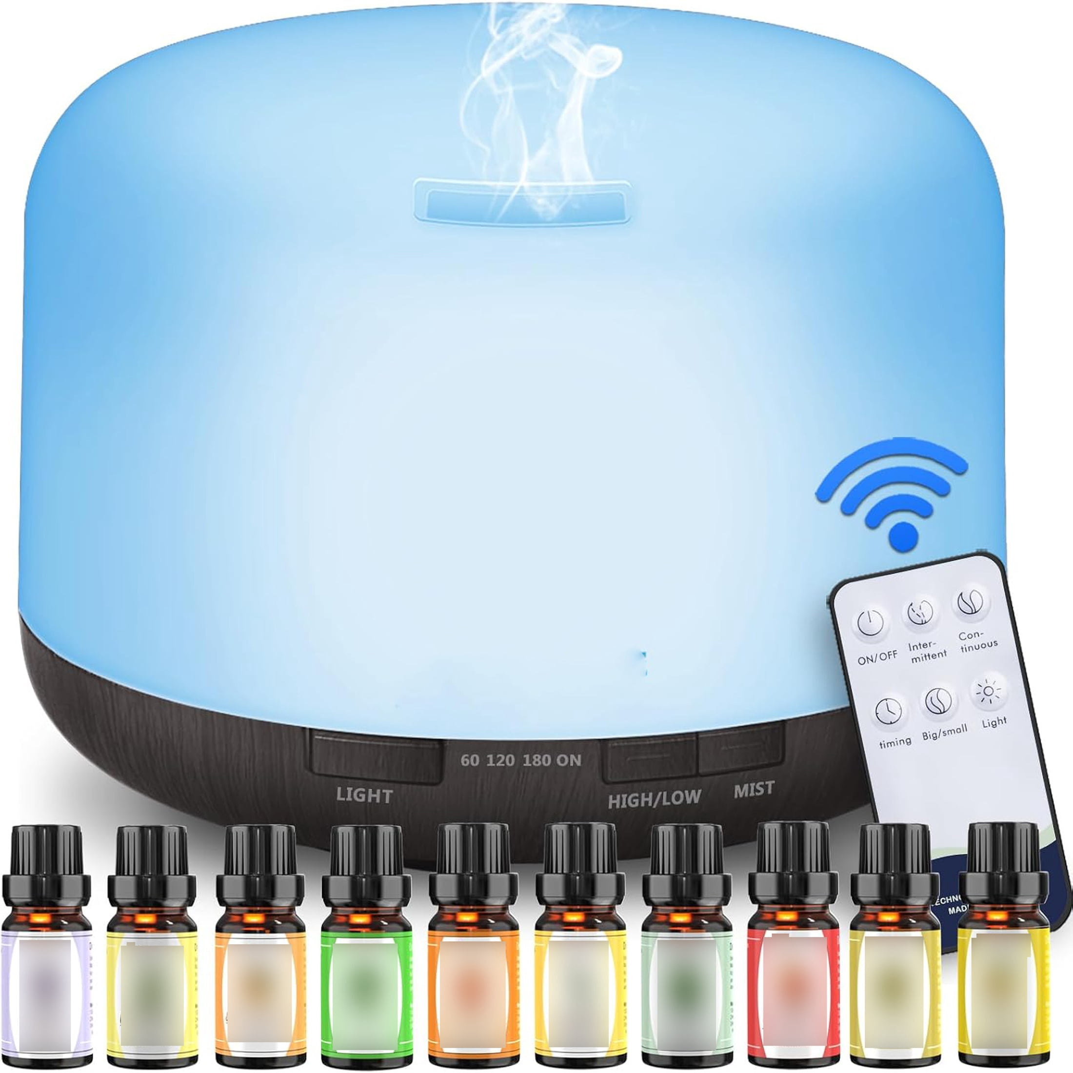 Ueljzpe Essential Oil Diffuser 500Ml Aromatherapy Diffuser Mist ...