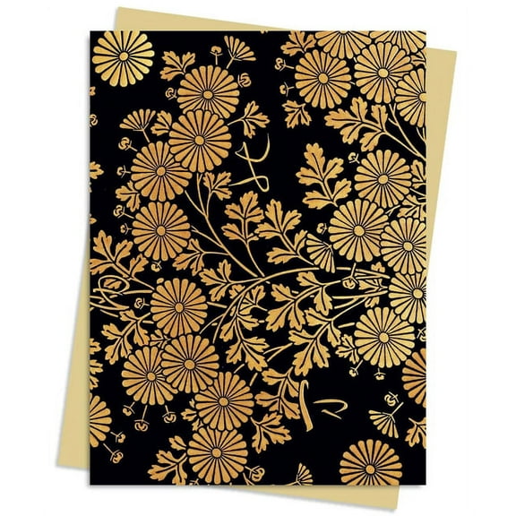 Uematsu Hobi : Box Decorated With Chrysanthemums Greeting Card Pack