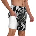 thumbnail image 1 of Uemuo 3D Vortex Illusion Pattern Mens Swim Trunks Quick Dry Board Shorts with Mesh Lining, Stretch Beach Shorts Quick Dry No-Chafing Board Shorts-3X-Large, 1 of 7