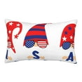 thumbnail image 1 of Uemuo 4th of July Gnomes Print Throw Pillow Case – Cozy & Soft Cushion Cover, Hypoallergenic Pillow Case for Sleeping, Perfect for Women with Envelope Closure-20"x30", 1 of 6