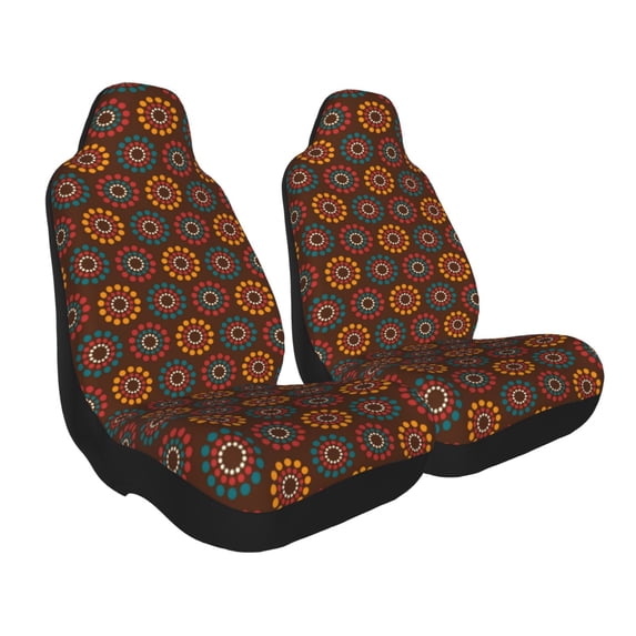 Uemuo 60s and 70s Aesthetic1 Pattern Car Seat Covers for Front Seats Waterproof Seat Covers for Cars, Universal Auto Front Seats Protector Fits for Car-2 PCS
