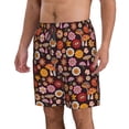 thumbnail image 1 of Uemuo 70s Groovy Hippie Retro Pattern Men's Swim Trunks Hawaiian Beach Bathing Suit Swimsuits Beach Quick-Dry Shorts with Pockets-Small, 1 of 9