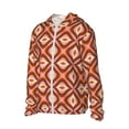 thumbnail image 1 of Uemuo 70s Retro Style Pattern Women's Full Zip UPF 50+ Sun Protection Hoodie Jacket Long Sleeve Sun Shirt Hiking Outdoor Performance with Pockets-, 1 of 9