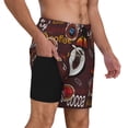 thumbnail image 1 of Uemuo A Cup Of Black Coffee On A Saucer Pattern Mens Swim Trunks Quick Dry Board Shorts with Mesh Lining, Stretch Beach Shorts Quick Dry No-Chafing Board Shorts-Medium, 1 of 9