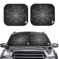 thumbnail image 1 of Uemuo A Web With A Spider Printed 2 PCS Car Windshield Sun Shade, Auto Sun Heat and UV Rays Blocker, Foldable Automotive Front Window Sunshade Protector, 1 of 7