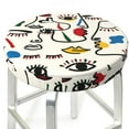 thumbnail image 1 of Uemuo Aabstract Eyes Pattern Round Bar Stool Seat Covers Washable Stool Cushion Slipcover Elastic Bar Chair Covers-14 inch, 1 of 7