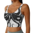 thumbnail image 1 of Uemuo Abstract Ink Octopus Pattern Women's Sports Bra - High Impact Support, Breathable, and Comfortable Athletic Bra for Running, Yoga, and Workouts, 1 of 9