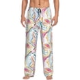 thumbnail image 1 of Uemuo Abstract Marble Texture Pattern Men's Wide Leg Palazzo Lounge Pants with Pockets Light Weight Loose Comfy Casual Pajama Pants-, 1 of 9