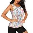 thumbnail image 1 of Uemuo Abstract Marble Texture Pattern Workout Tank Tops for Women Breathable Moisture-wicking tank top Sleeveless Running Loose Fit Yoga Tops Active Shirts Sports Gym Exercise, 1 of 9