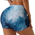 thumbnail image 1 of Uemuo Abstract Ocean Waves Pattern Women Workout Impact Shorts Scrunch Butt Lifting Gym Shorts Seamless Booty Biker Shorts-Small, 1 of 8
