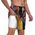 thumbnail image 1 of Uemuo Abstract Pattern Penguin Pattern Mens Swim Trunks Quick Dry Board Shorts with Mesh Lining, Stretch Beach Shorts Quick Dry No-Chafing Board Shorts-XX-Large, 1 of 9