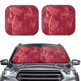 thumbnail image 1 of Uemuo Abstract Red Marble Printed 2 PCS Car Windshield Sun Shade, Auto Sun Heat and UV Rays Blocker, Foldable Automotive Front Window Sunshade Protector, 1 of 7