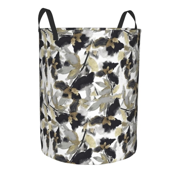 Uemuo Abstract Watercolor Pattern Circular Laundry Hamper Basket with handles,Collapsible laundry basket,Large capacity laundry hamper,Laundry Organizer-Small