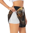 thumbnail image 1 of Uemuo Adorable Otter Pair Hug Pattern Women's Athletic Shorts High Waisted Running Shorts with Liner Pockets Gym Elastic Workout Shorts-Medium, 1 of 9