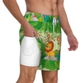 thumbnail image 1 of Uemuo African Animals in the Jungle Pattern Mens Swim Trunks Quick Dry Board Shorts with Mesh Lining, Stretch Beach Shorts Quick Dry No-Chafing Board Shorts-Medium, 1 of 9