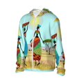 thumbnail image 1 of Uemuo African Women Pattern Women's Full Zip UPF 50+ Sun Protection Hoodie Jacket Long Sleeve Sun Shirt Hiking Outdoor Performance with Pockets-3X-Large, 1 of 9