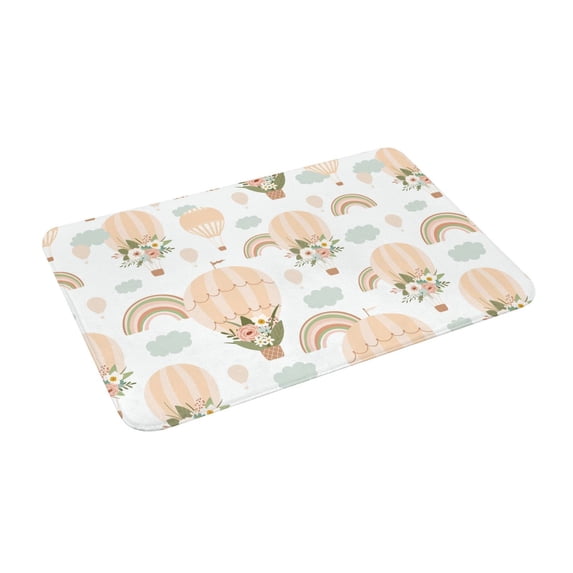 Uemuo Air Balloon and Flower Printed Door Mat Indoor Doormat 16"x24",Front Back Door Mats Non Slip Entrance Rugs,Inside Doormats for Entryway