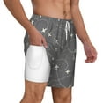 thumbnail image 1 of Uemuo Airplane Routes Around The World Pattern Mens Swim Trunks Quick Dry Board Shorts with Mesh Lining, Stretch Beach Shorts Quick Dry No-Chafing Board Shorts-XX-Large, 1 of 9