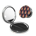 thumbnail image 1 of Uemuo American Football and Fire Flames Print Compact Portable Pocket Makeup Mirror - Leather Cover, Elegant Travel Cosmetic Mirror for Purse, Pocket, and Handbag-Round Shape, 1 of 9