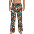 thumbnail image 1 of Uemuo American Football Pattern Men's Wide Leg Palazzo Lounge Pants with Pockets Light Weight Loose Comfy Casual Pajama Pants-XX-Large, 1 of 9