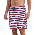 thumbnail image 1 of Uemuo American Patriotic Stars And Stripes Pattern Men's Swim Trunks Hawaiian Beach Bathing Suit Swimsuits Beach Quick-Dry Shorts with Pockets-X-Large, 1 of 9