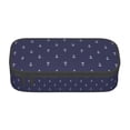 thumbnail image 1 of Uemuo Anchor Heart Blue Printed Large Pencil Case, Big Capacity Pencil Pouch Stationery Pen Bag, Storage High Capacity Bag Pouch Holder Box Organizer, Marker Pen Case, 1 of 1