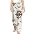 thumbnail image 1 of Uemuo Anchor with Rope Pattern Women's Wide Leg Palazzo Lounge Pants with Pockets Light Weight Loose Comfy Casual Pajama Pants-Medium, 1 of 9