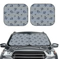 thumbnail image 1 of Uemuo Anchors And Steering Wheel Printed 2 PCS Car Windshield Sun Shade, Auto Sun Heat and UV Rays Blocker, Foldable Automotive Front Window Sunshade Protector, 1 of 7