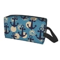 thumbnail image 1 of Uemuo Anchors Pattern Portable Toiletry Bags with Handle, Waterproof travel Make up Bags for Women, Large Capacity Travel Cosmetic Bags, 1 of 9