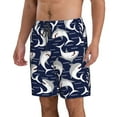 thumbnail image 1 of Uemuo Angry Shark Pattern Men's Swim Trunks Hawaiian Beach Bathing Suit Swimsuits Beach Quick-Dry Shorts with Pockets-X-Large, 1 of 9