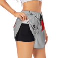 thumbnail image 1 of Uemuo Animal Bulldog1 Pattern Women's Athletic Shorts High Waisted Running Shorts with Liner Pockets Gym Elastic Workout Shorts-Medium, 1 of 9