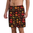 thumbnail image 1 of Uemuo Animal Pattern Men's Swim Trunks Hawaiian Beach Bathing Suit Swimsuits Beach Quick-Dry Shorts with Pockets-Small, 1 of 9