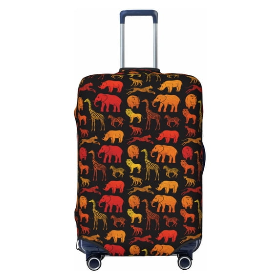 Uemuo Animal Printed Washable Luggage Cover - Fashion Suitcase Protector Fits 18-32 Inch Luggage -Large
