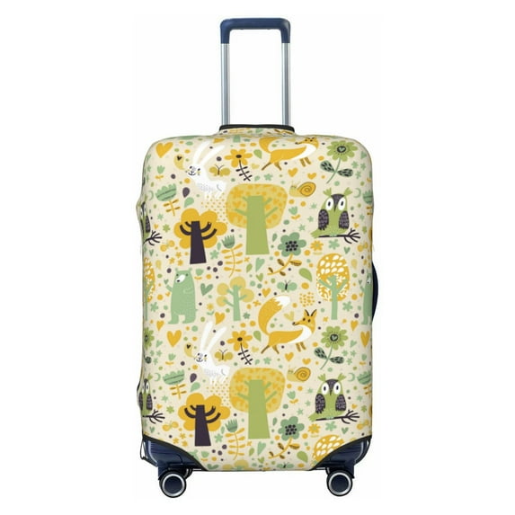Uemuo Animal Tree Printed Washable Luggage Cover - Fashion Suitcase Protector Fits 18-32 Inch Luggage -Large