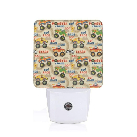 Uemuo Animal Truck Night Light, Night Lights Plug into Wall, Dusk to Dawn Sensor Warm White Led Night Light 0.5W-US