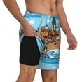 thumbnail image 1 of Uemuo Animals on Noah's Ark Floating Pattern Mens Swim Trunks Quick Dry Board Shorts with Mesh Lining, Stretch Beach Shorts Quick Dry No-Chafing Board Shorts-X-Large, 1 of 9