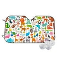 thumbnail image 1 of Uemuo Animals Pattern Accordion Car Windshield Sun Shade, Foldable Reflective Sun Visor for Car, Reflector Windshield Sunshade-Medium, 1 of 7