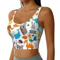 thumbnail image 1 of Uemuo Animals Pattern Women's Sports Bra - High Impact Support, Breathable, and Comfortable Athletic Bra for Running, Yoga, and Workouts, 1 of 9