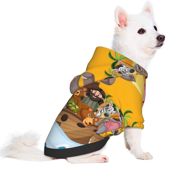Uemuo Animals on Noah's Ark1 for Winter Dog Hoodie Sweatshirts with Pockets Warm Dog Clothes for Small Dogs Chihuahua-Medium