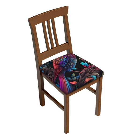 Uemuo Artistic Colorful Bird Pattern Waterproof Square Couch Cushion Covers, Magic Sofa Covers Washable, Stretch Sofa Seat Cushion Slipcovers