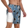 thumbnail image 1 of Uemuo Astronaut Pattern Mens Swim Trunks Quick Dry Board Shorts with Mesh Lining, Stretch Beach Shorts Quick Dry No-Chafing Board Shorts-Large, 1 of 9