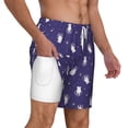 thumbnail image 1 of Uemuo Astronaut Rabbit Pattern Mens Swim Trunks Quick Dry Board Shorts with Mesh Lining, Stretch Beach Shorts Quick Dry No-Chafing Board Shorts-3X-Large, 1 of 9