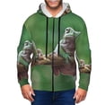 thumbnail image 1 of Uemuo Australian White Tree Frog Sitting on Branch for Men's Fashion Full-zip Hoodies & Sweatshirts with Kangaroo Pocket, Zip-up Hooded Sweatshirt, Moisture Wicking & Breathable-XX-Large, 1 of 5